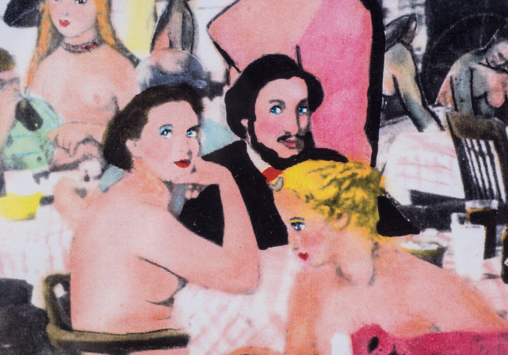 Barry Kite Signed Print "Dejeuner at the House o' Ribs"