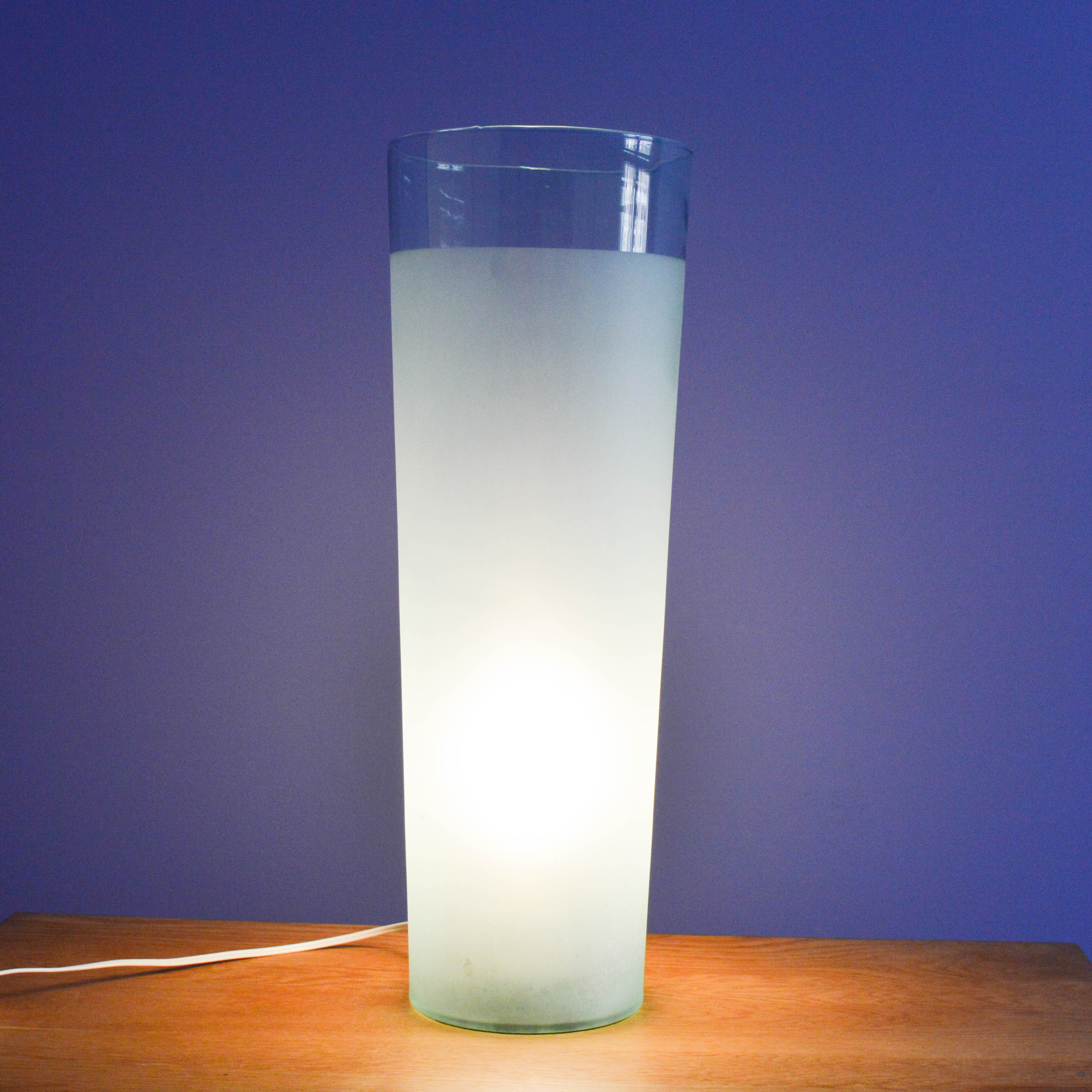 Blue Glass Vase Lamp