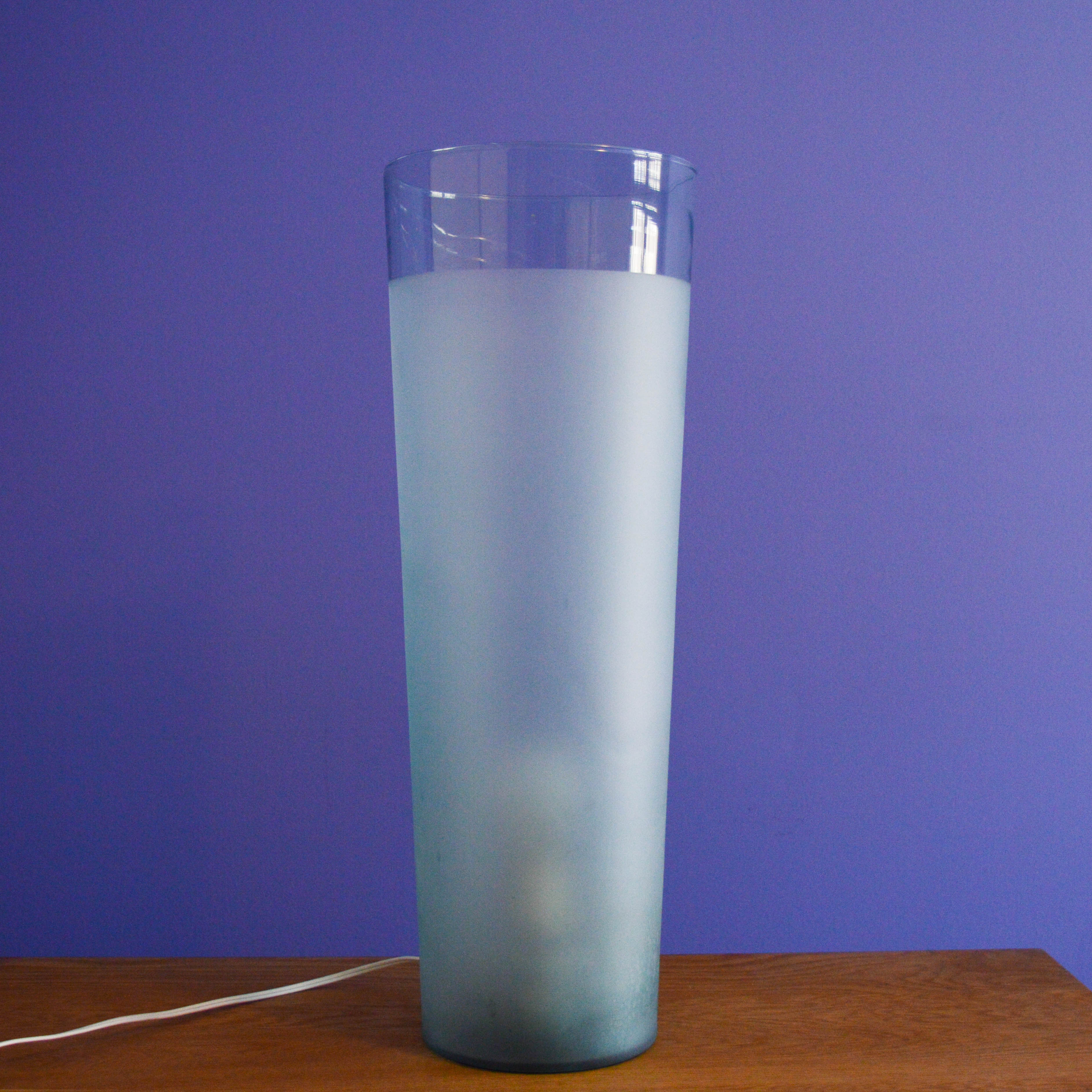 Blue Glass Vase Lamp