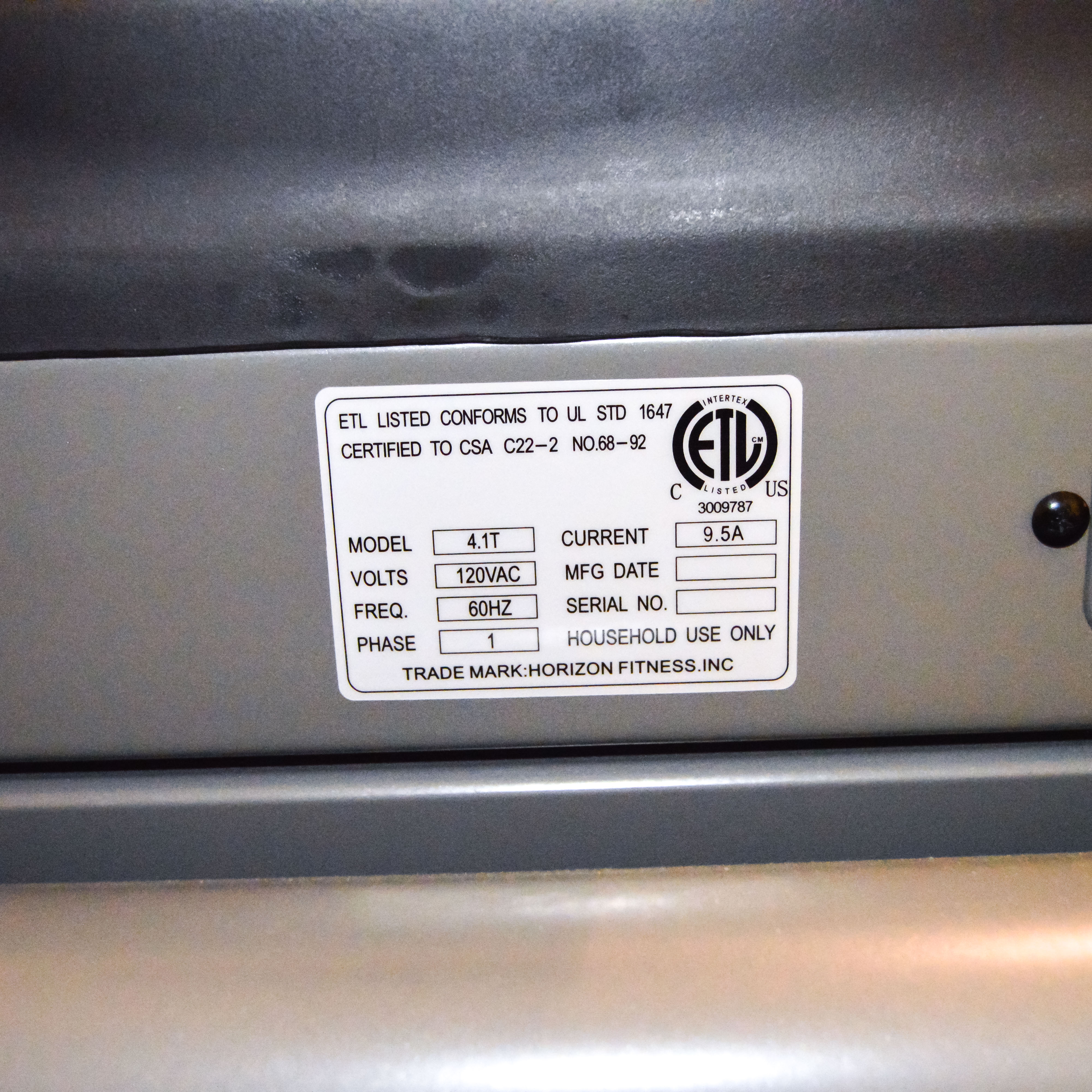 Horizon Fitness Treadmill