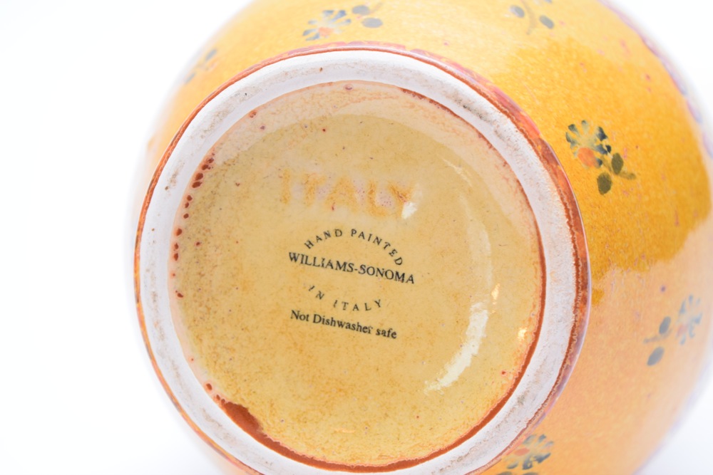 Made in Italy for Williams-Sonoma Pottery Canister
