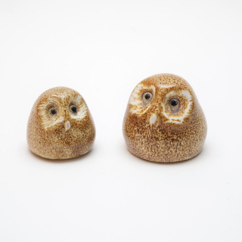 Pair of Mid Century Pigeon Forge Pottery Owls