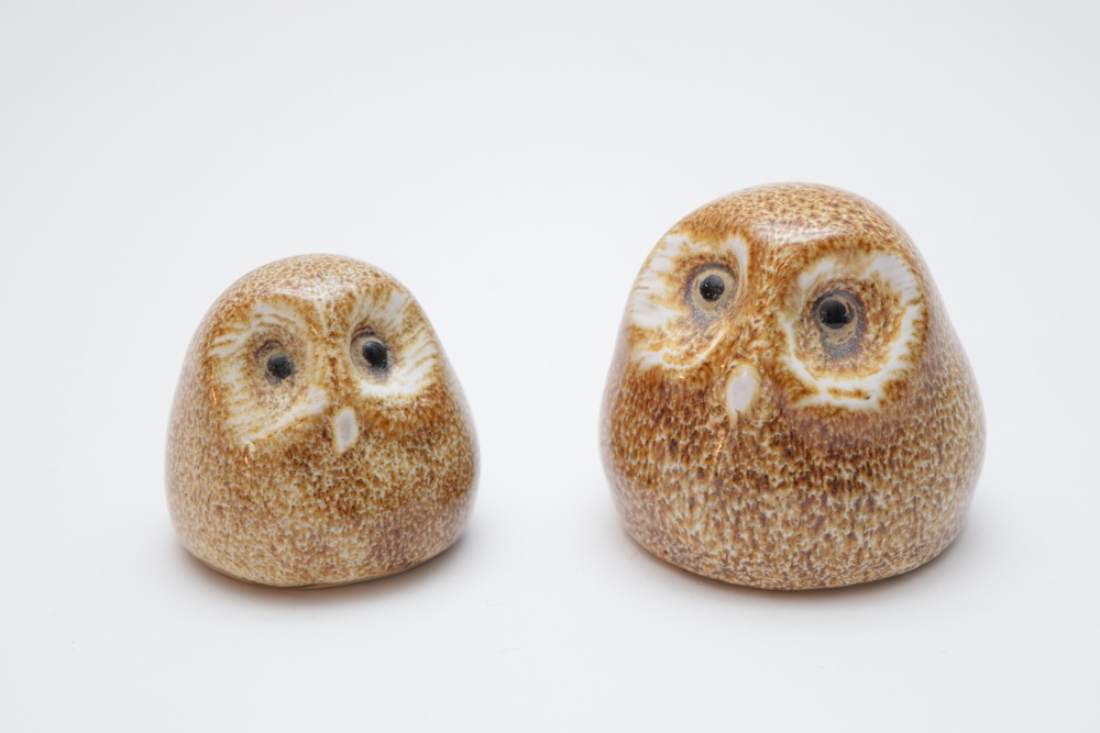 Pair of Mid Century Pigeon Forge Pottery Owls