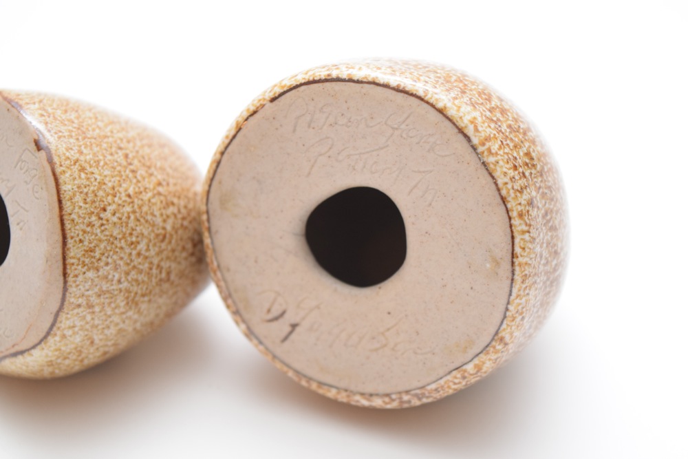 Pair of Mid Century Pigeon Forge Pottery Owls