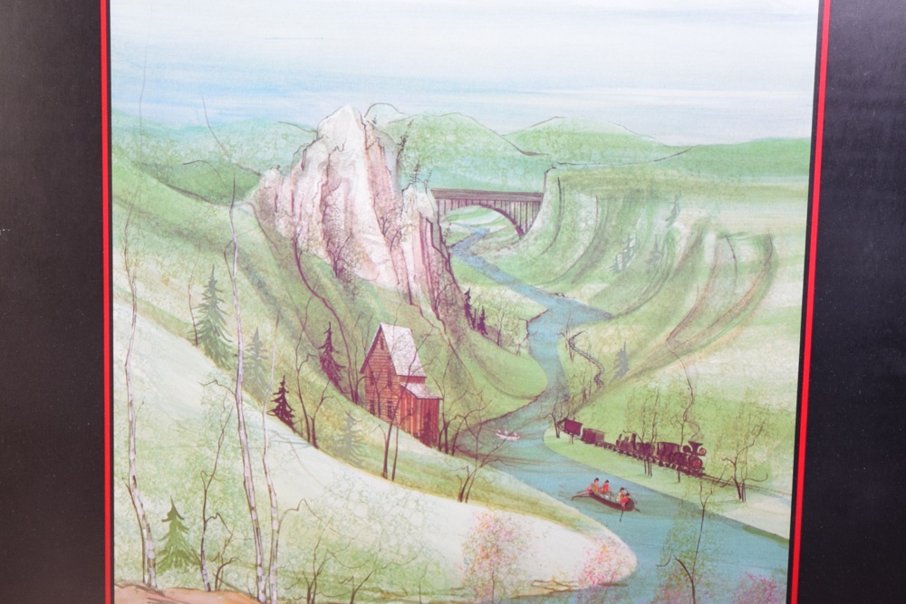 Signed 1989 P. Buckley Moss Offset Lithograph in Frame