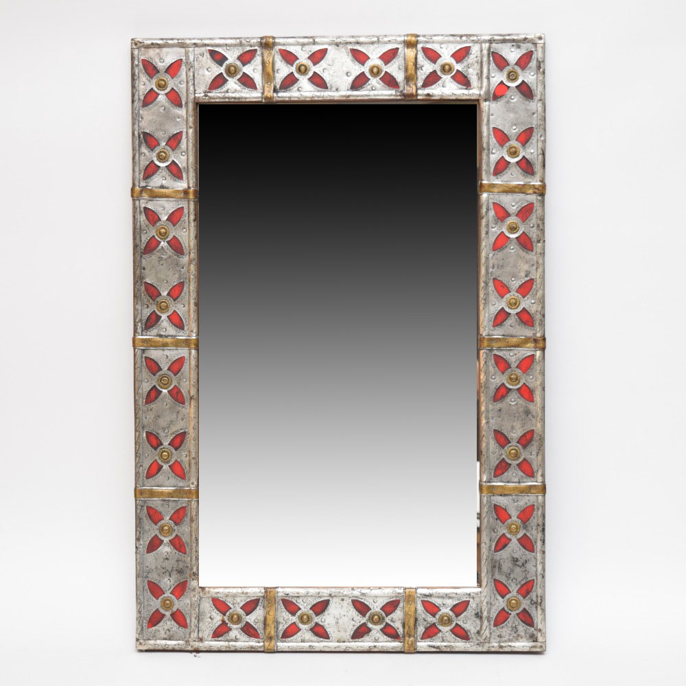 Moroccan Style Metal Work Framed Wall Mirror