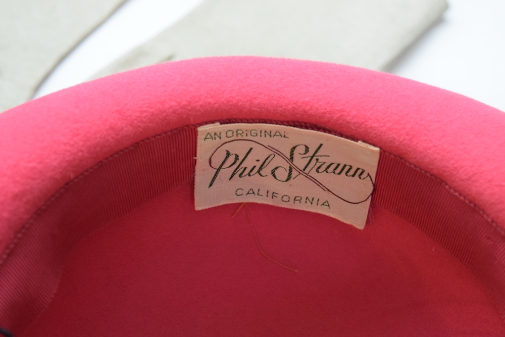 Vintage Garay Handbag, White Leather Gloves and Hat in Vintage Burdine's Box