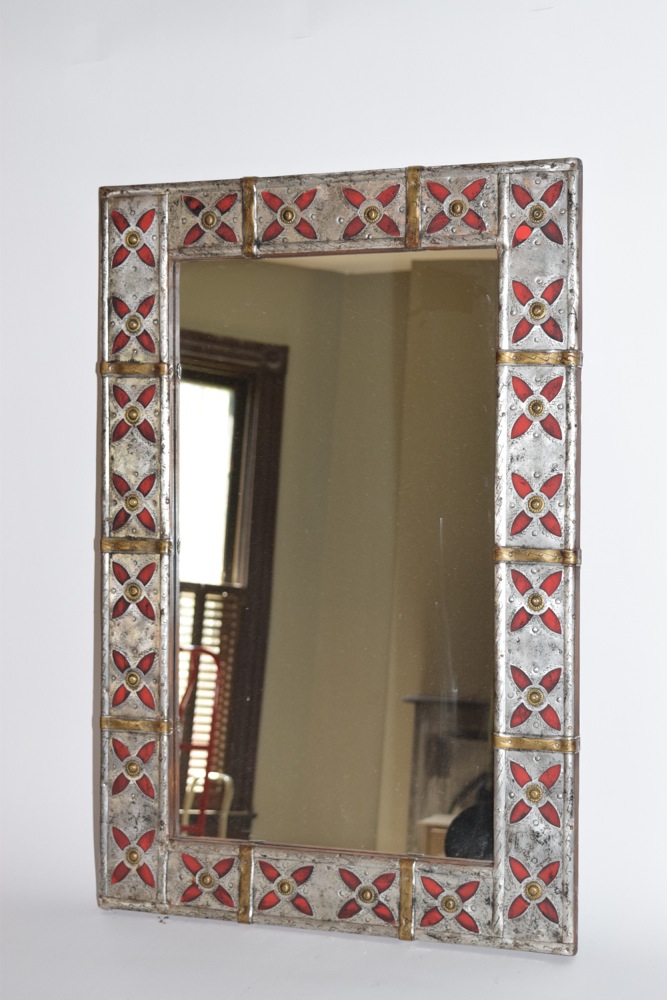 Moroccan Style Metal Work Framed Wall Mirror