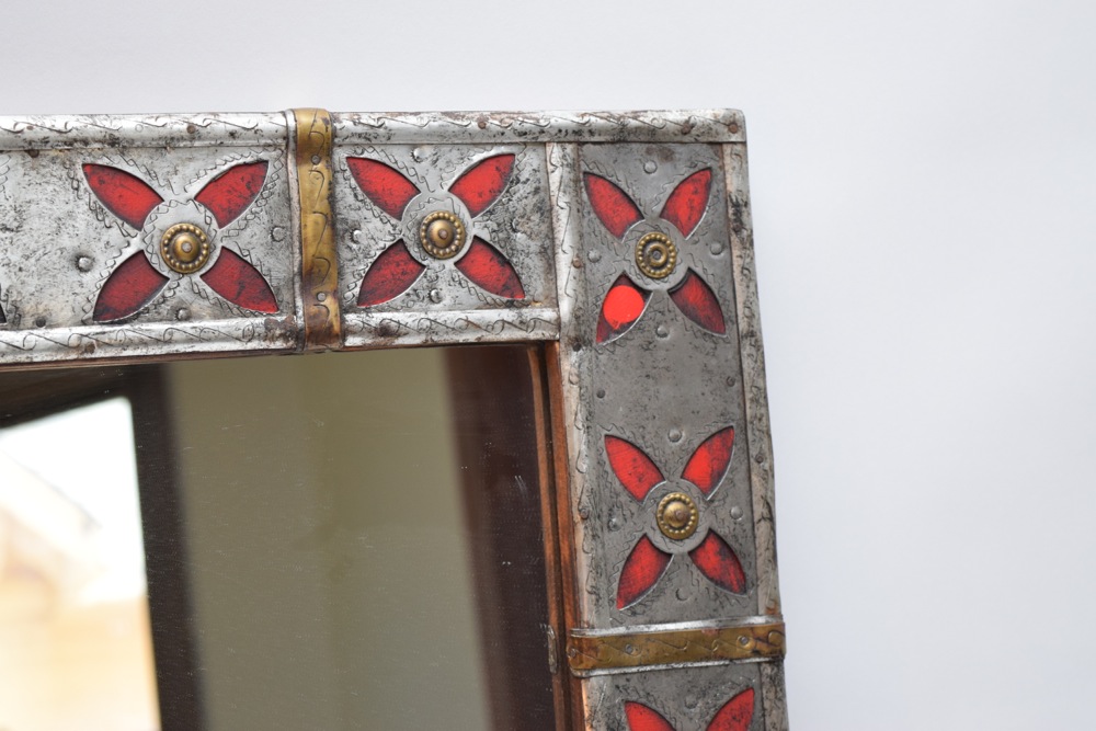 Moroccan Style Metal Work Framed Wall Mirror