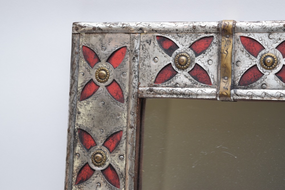 Moroccan Style Metal Work Framed Wall Mirror