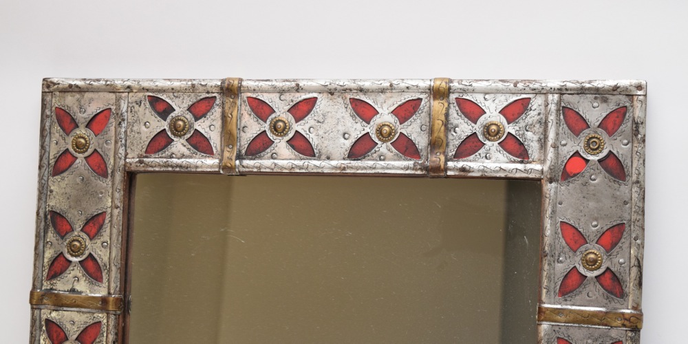 Moroccan Style Metal Work Framed Wall Mirror