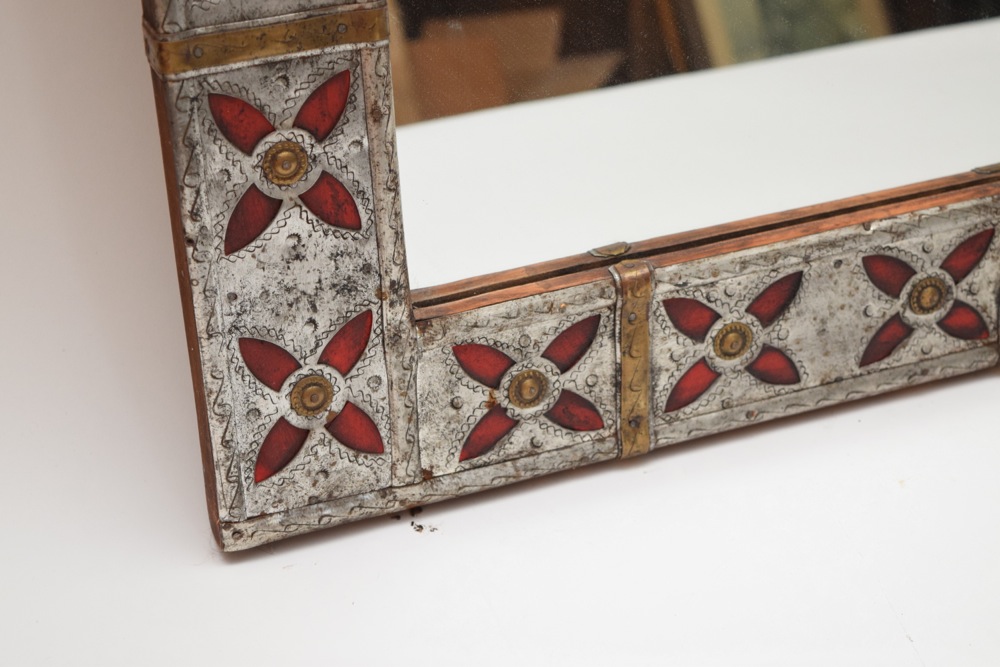 Moroccan Style Metal Work Framed Wall Mirror