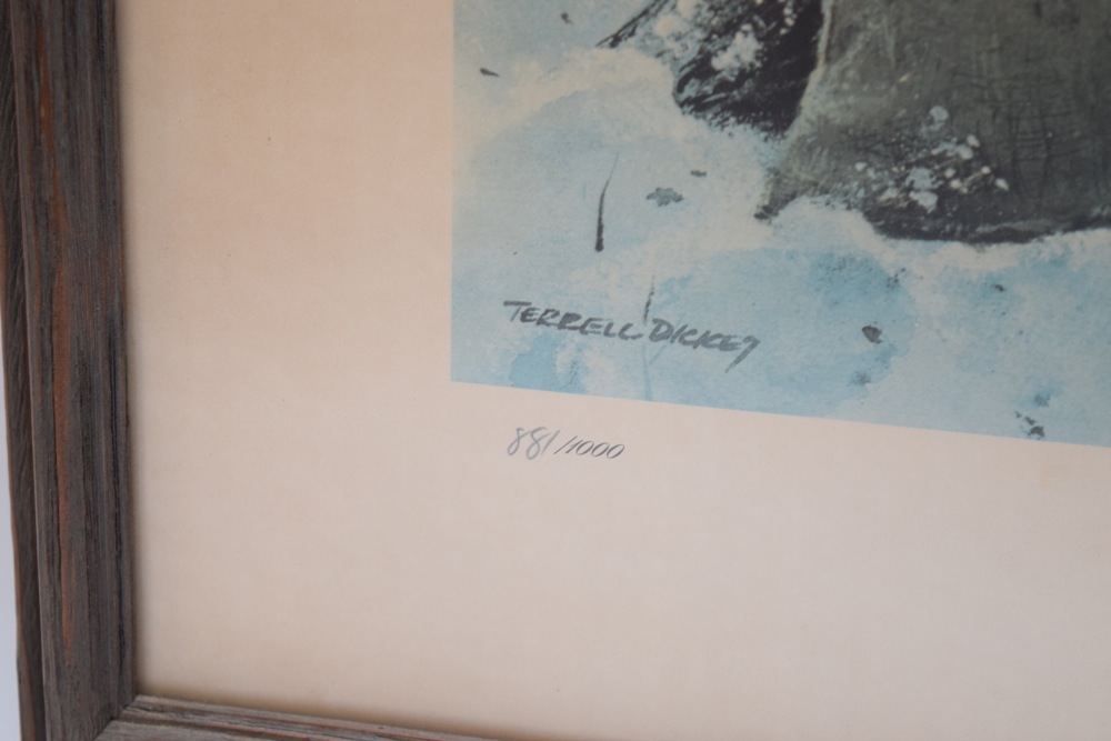 Signed and Numbered Terrell Dickey Hunt Themed Lithograph