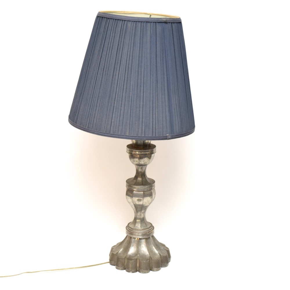 Large Vintage Hand Soldered Tin Lamp