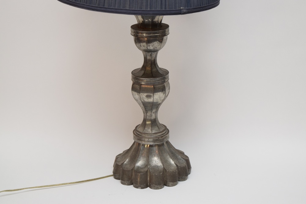 Large Vintage Hand Soldered Tin Lamp