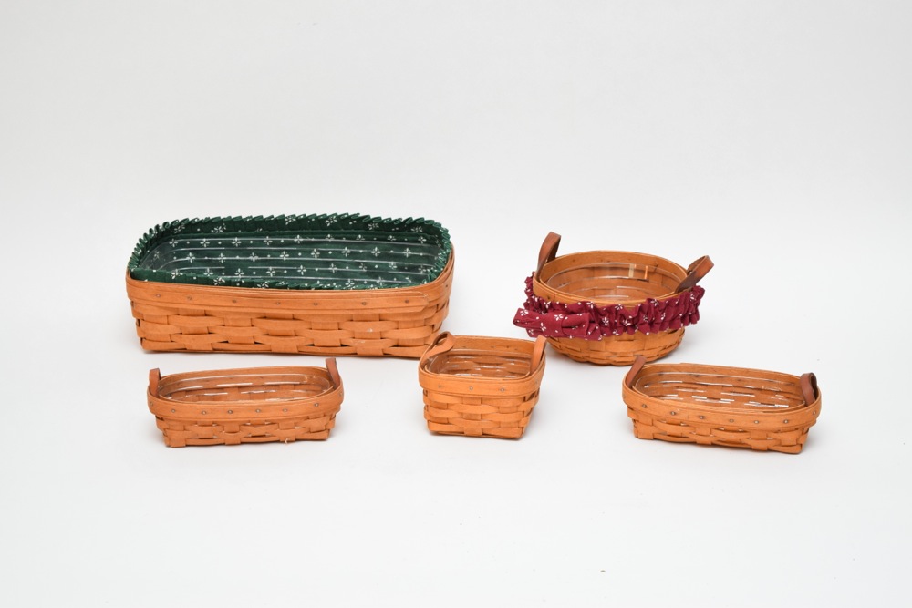 Five Longaberger Baskets