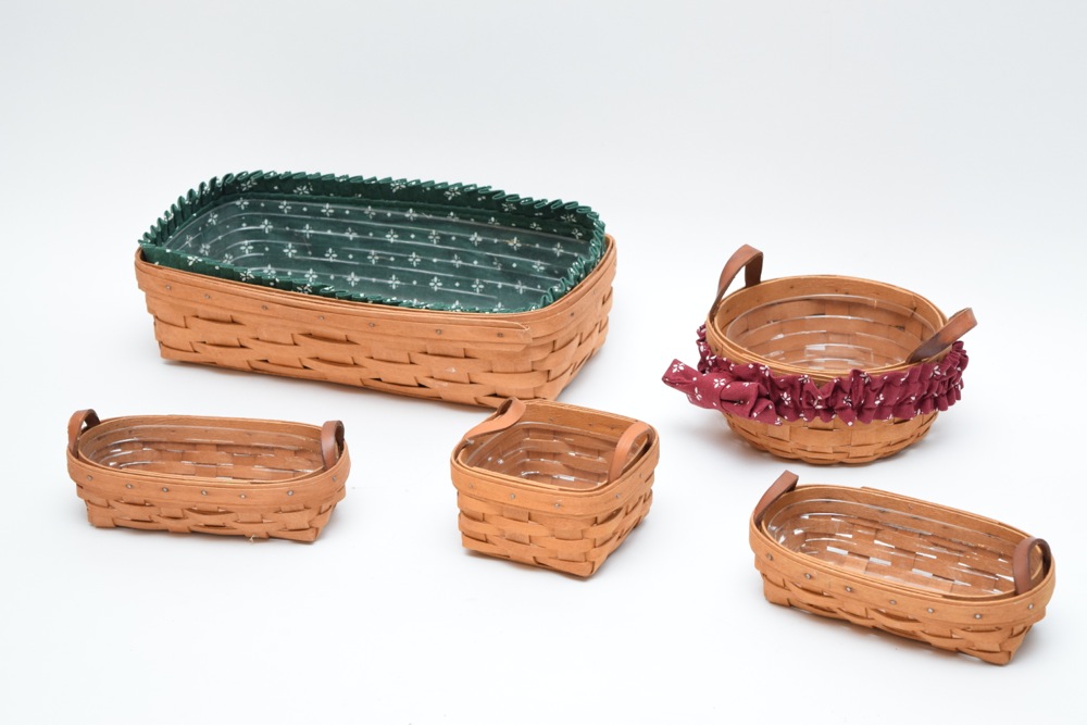 Five Longaberger Baskets