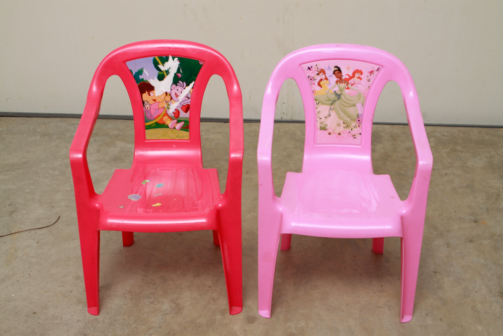 Power Wheels Barbie Wrangler and Disney Princess Child's Chairs