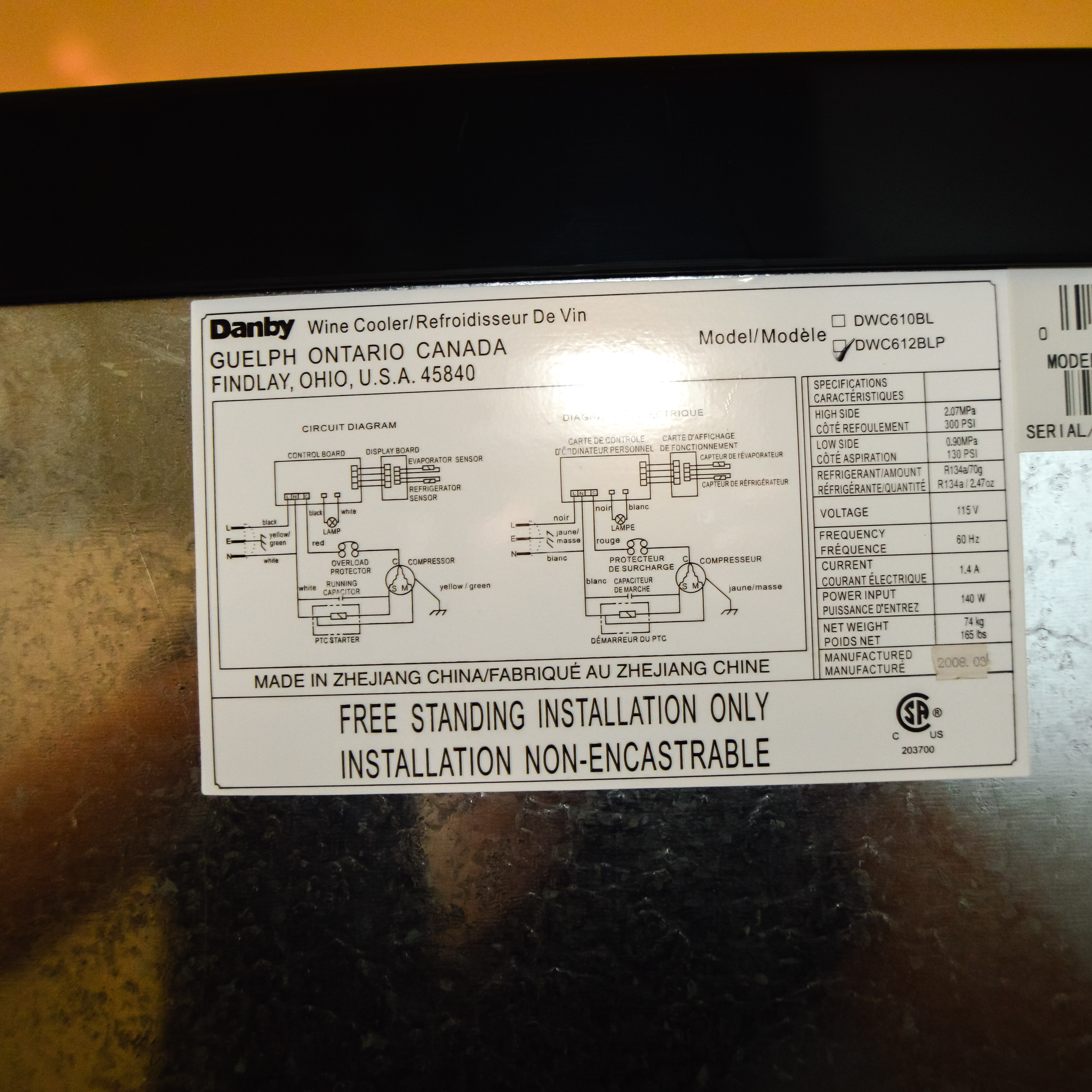 Danby Silhouette Wine Cooler