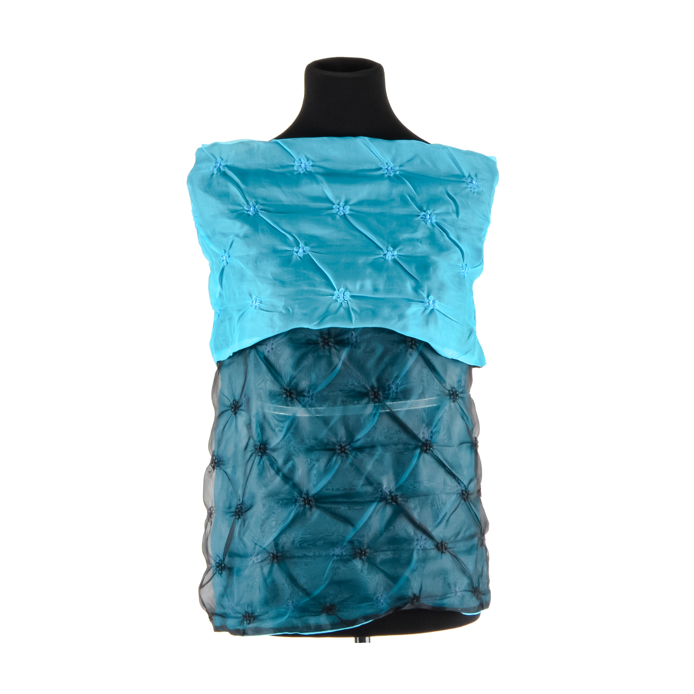 Women's Teal Two-Piece Evening Dress