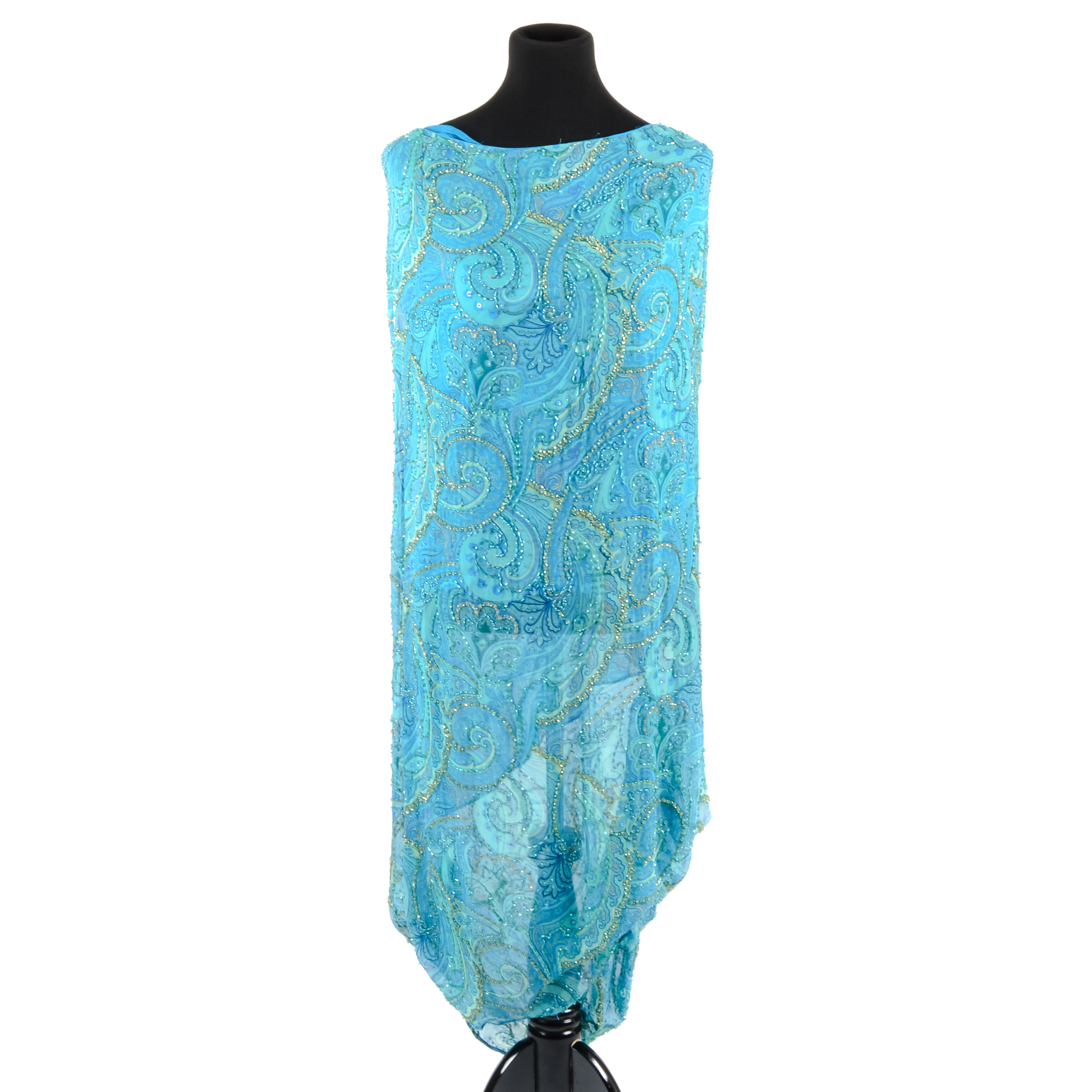 Women's Teal Two-Piece Evening Dress