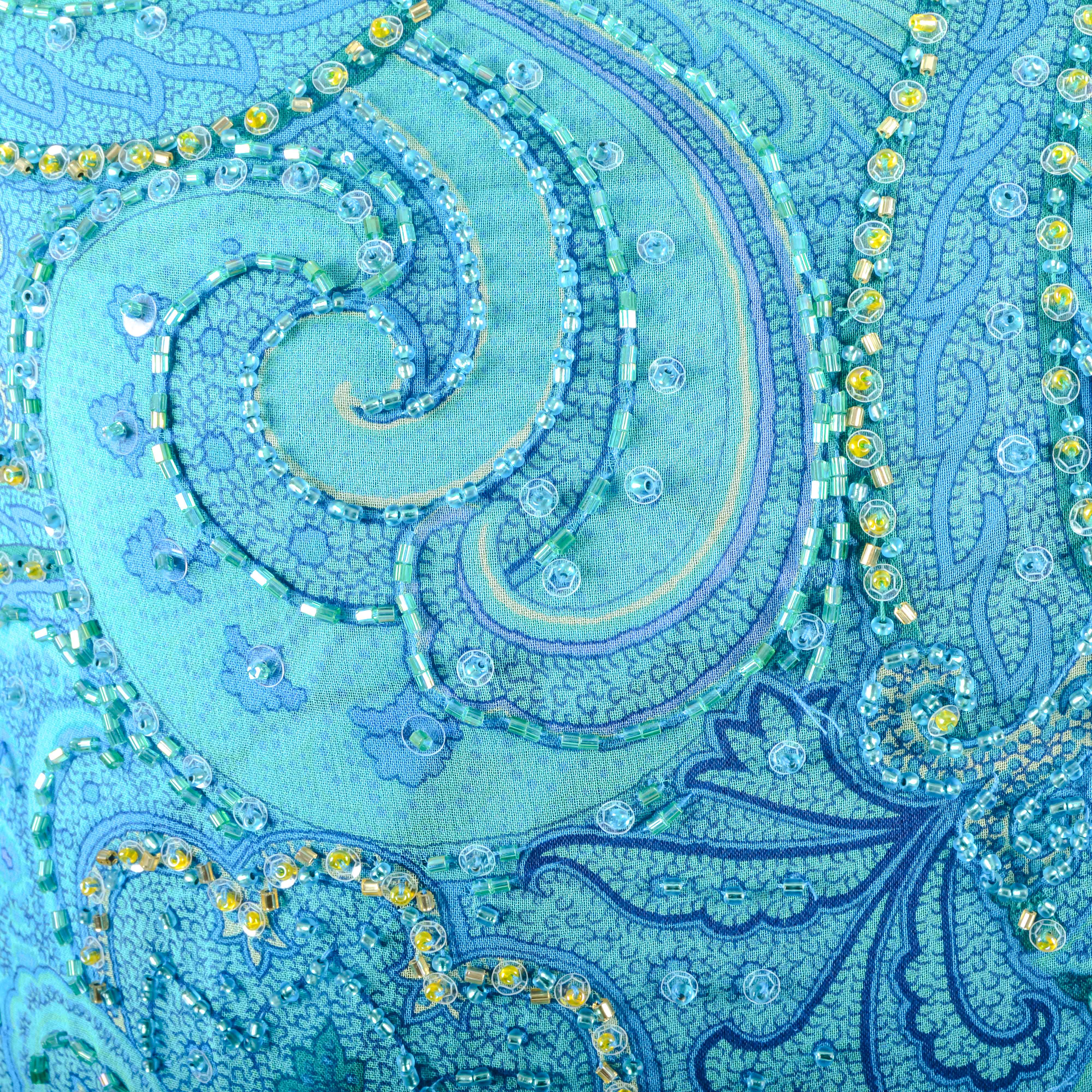 Women's Teal Two-Piece Evening Dress