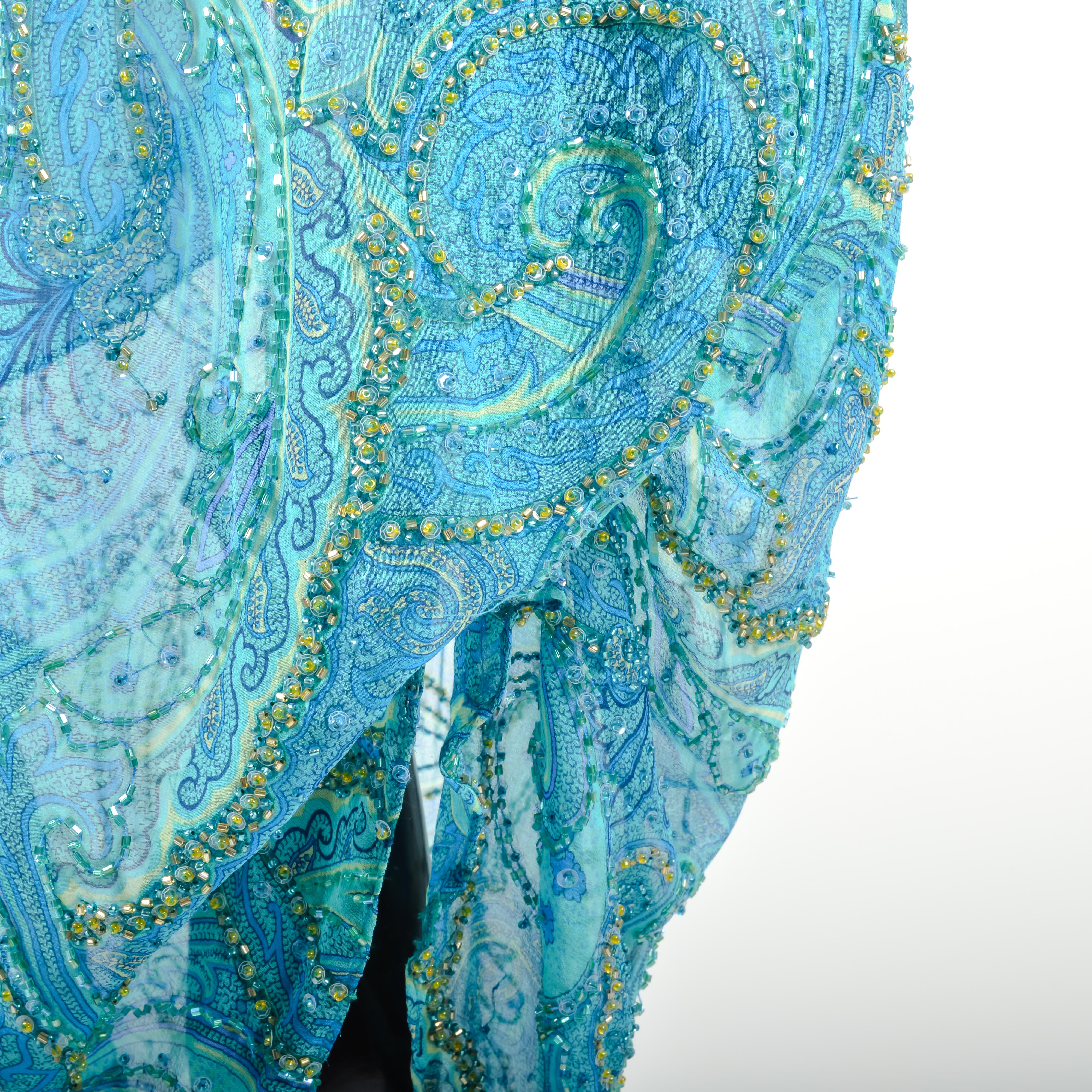 Women's Teal Two-Piece Evening Dress