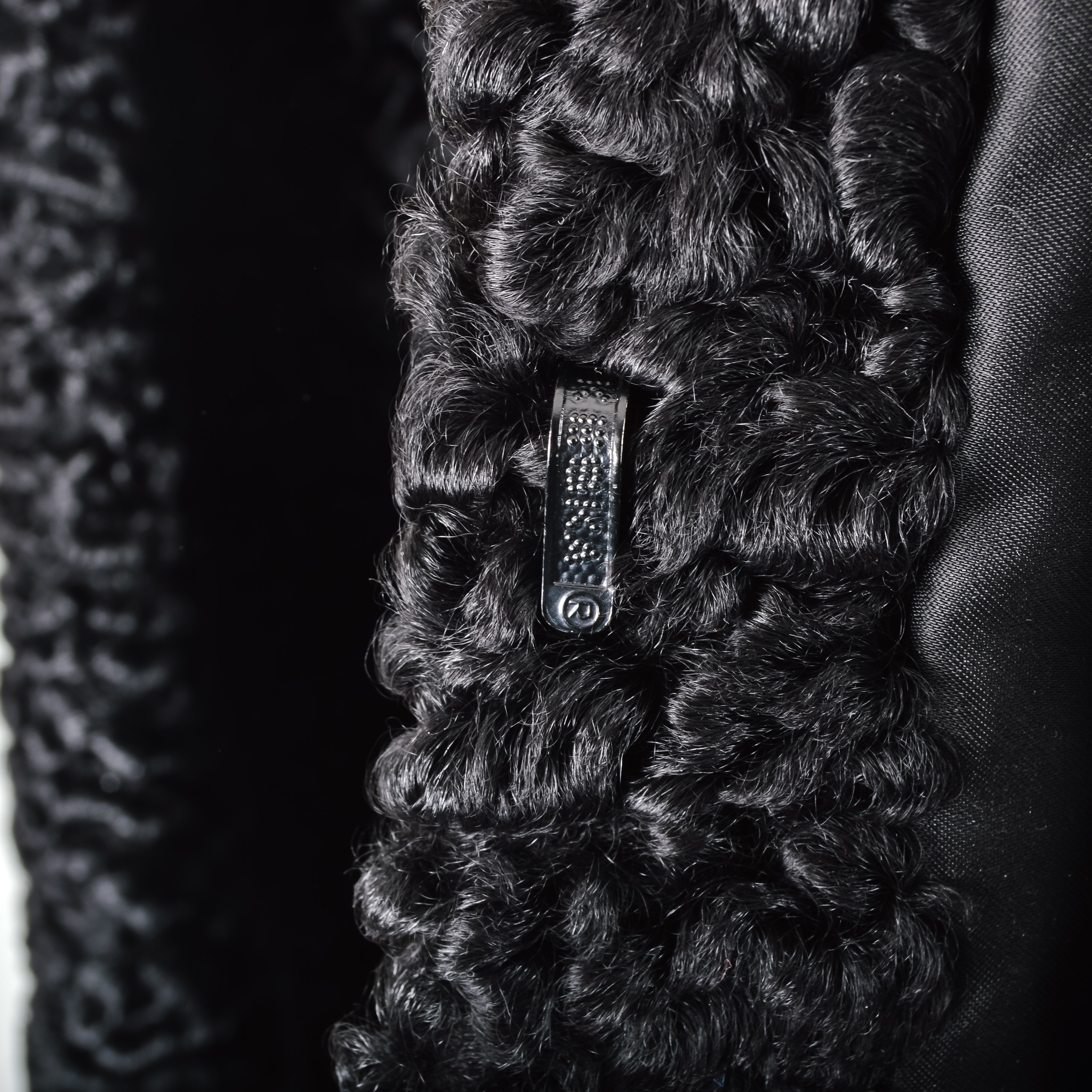 Vintage Lamb Fur Coat with Matching Hat