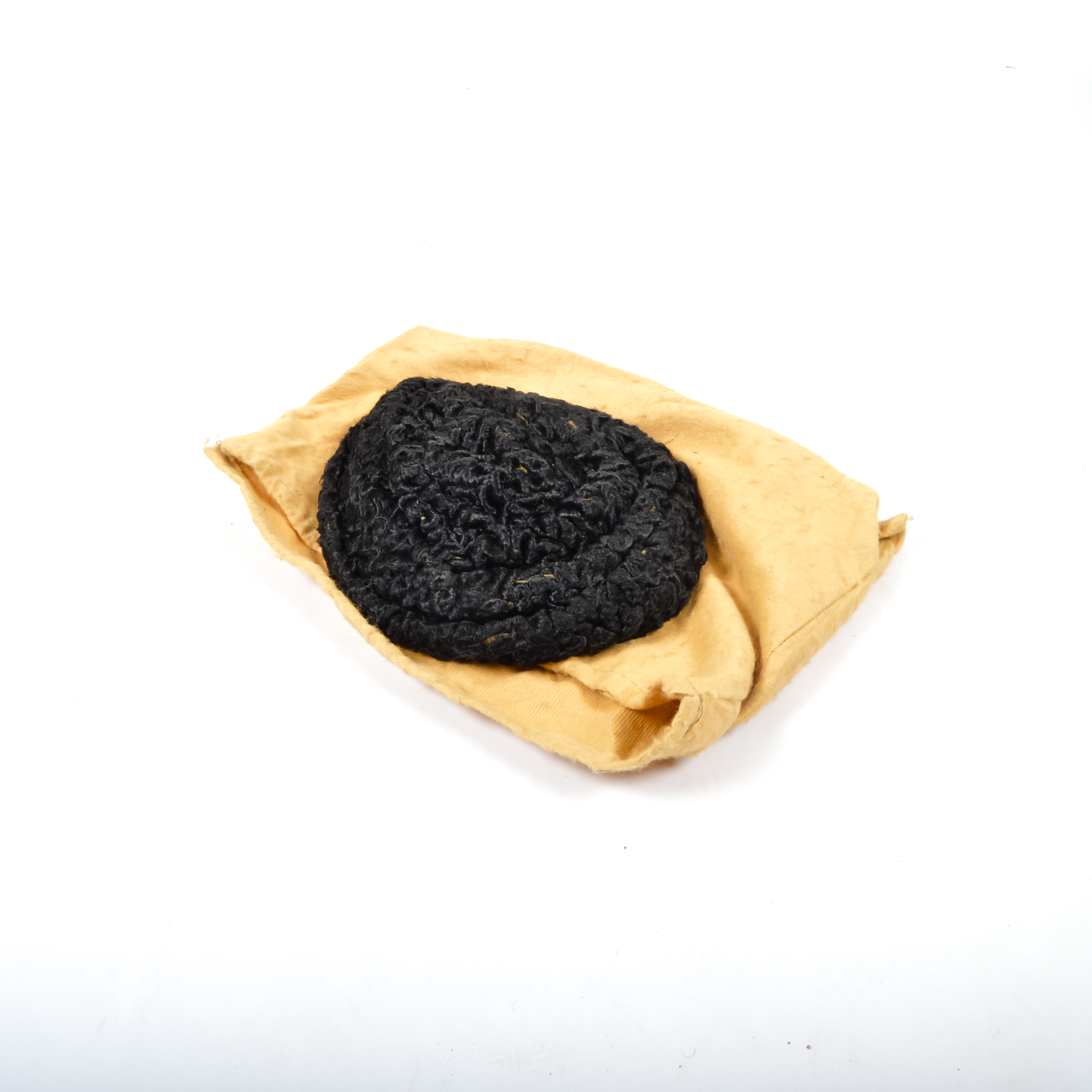 Vintage Lamb Fur Coat with Matching Hat