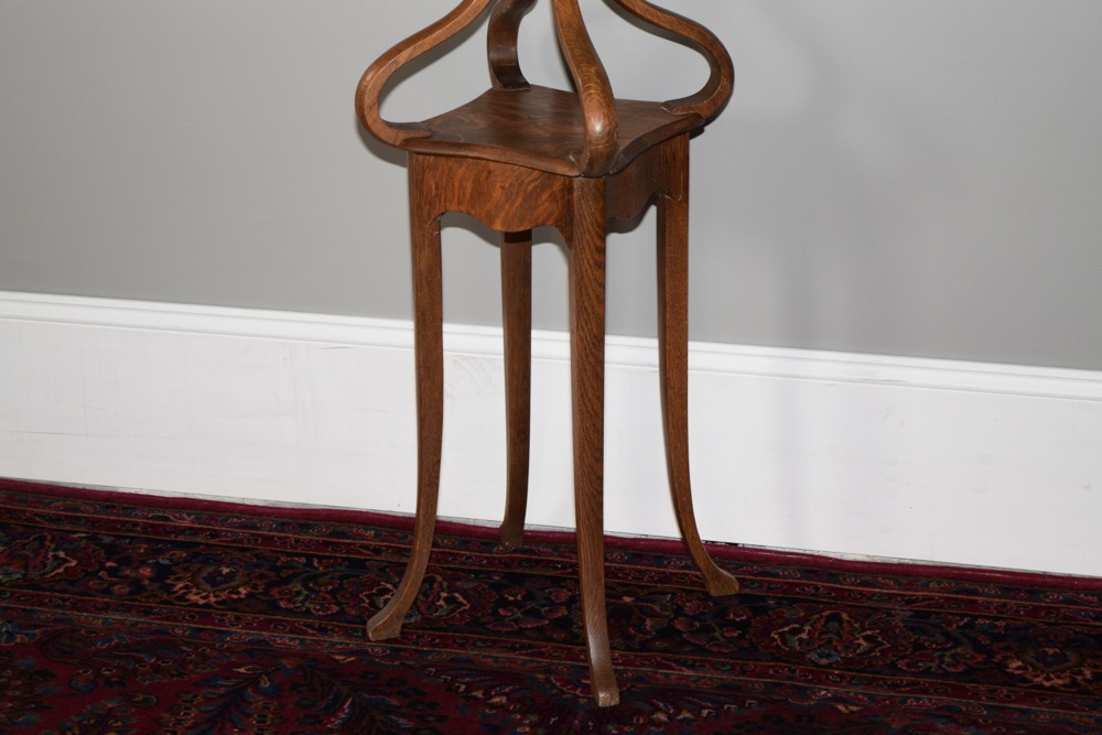 Victorian Tiger Oak Plant Stand