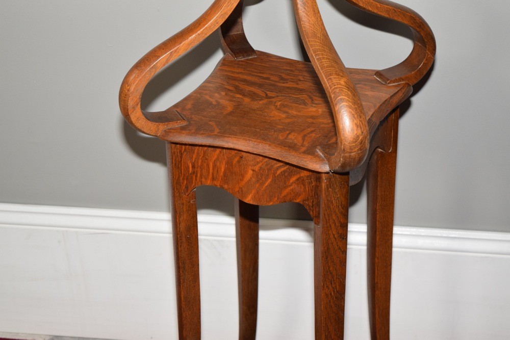 Victorian Tiger Oak Plant Stand