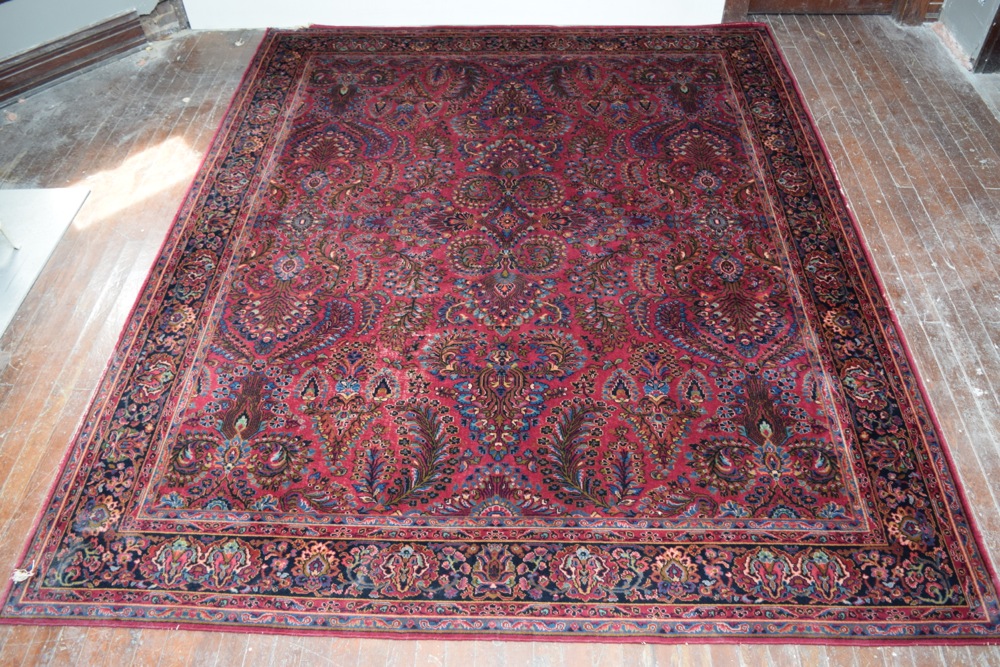 Large Vintage Karastan Sarouk Wool Area Rug