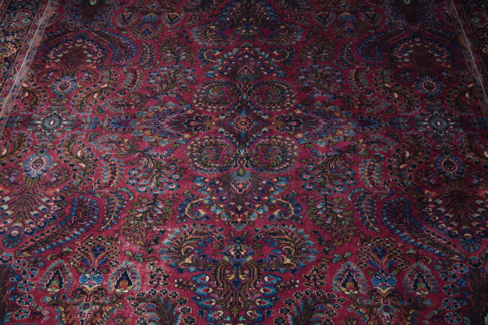 Large Vintage Karastan Sarouk Wool Area Rug