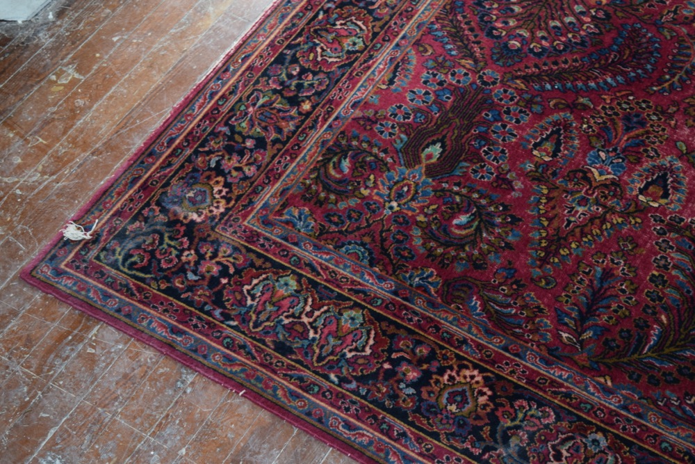 Large Vintage Karastan Sarouk Wool Area Rug