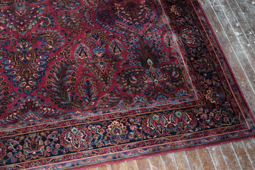 Large Vintage Karastan Sarouk Wool Area Rug