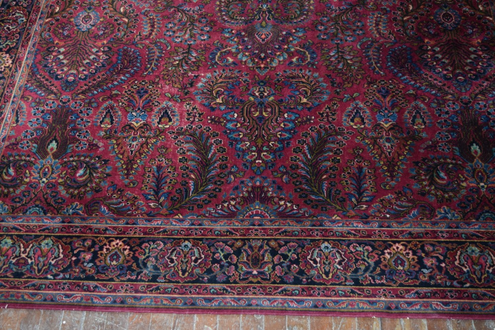 Large Vintage Karastan Sarouk Wool Area Rug