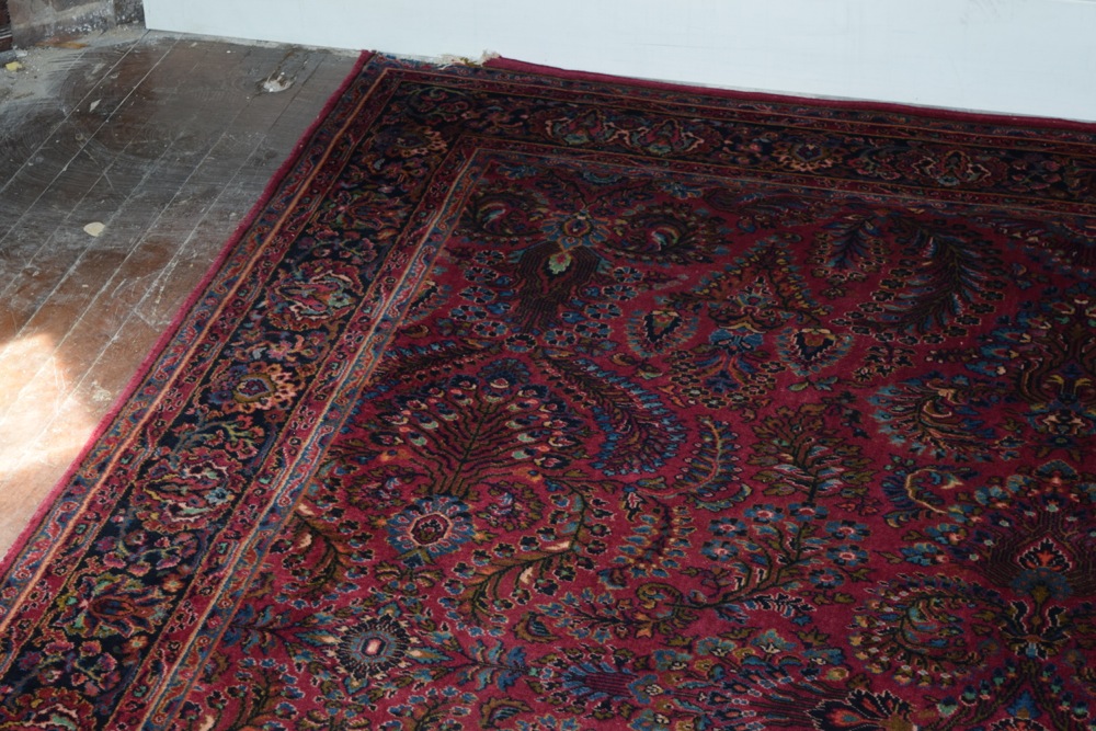 Large Vintage Karastan Sarouk Wool Area Rug
