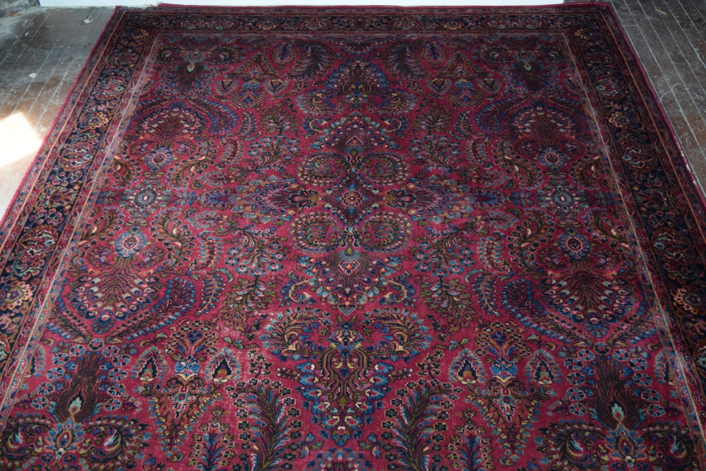 Large Vintage Karastan Sarouk Wool Area Rug
