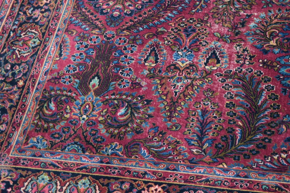 Large Vintage Karastan Sarouk Wool Area Rug