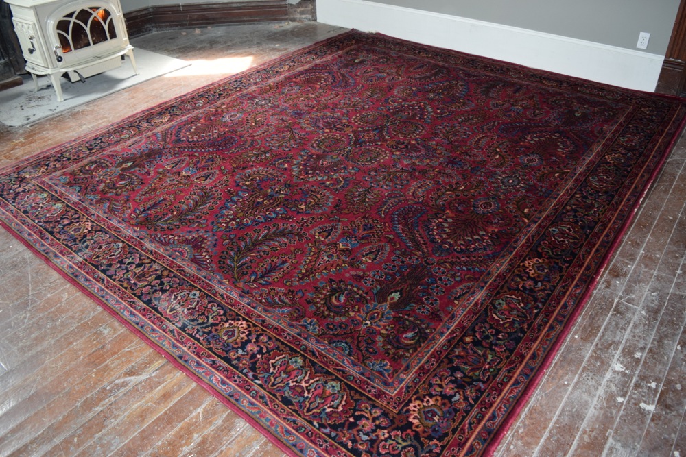 Large Vintage Karastan Sarouk Wool Area Rug