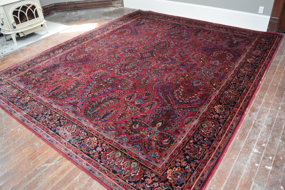 Large Vintage Karastan Sarouk Wool Area Rug