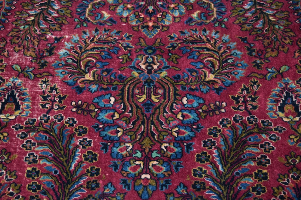 Large Vintage Karastan Sarouk Wool Area Rug