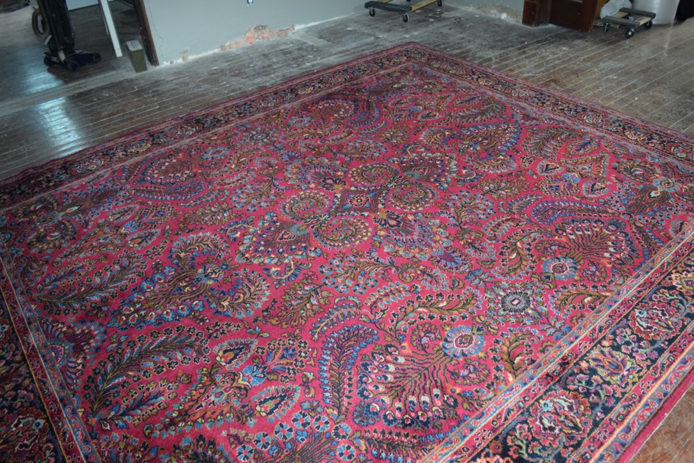 Large Vintage Karastan Sarouk Wool Area Rug