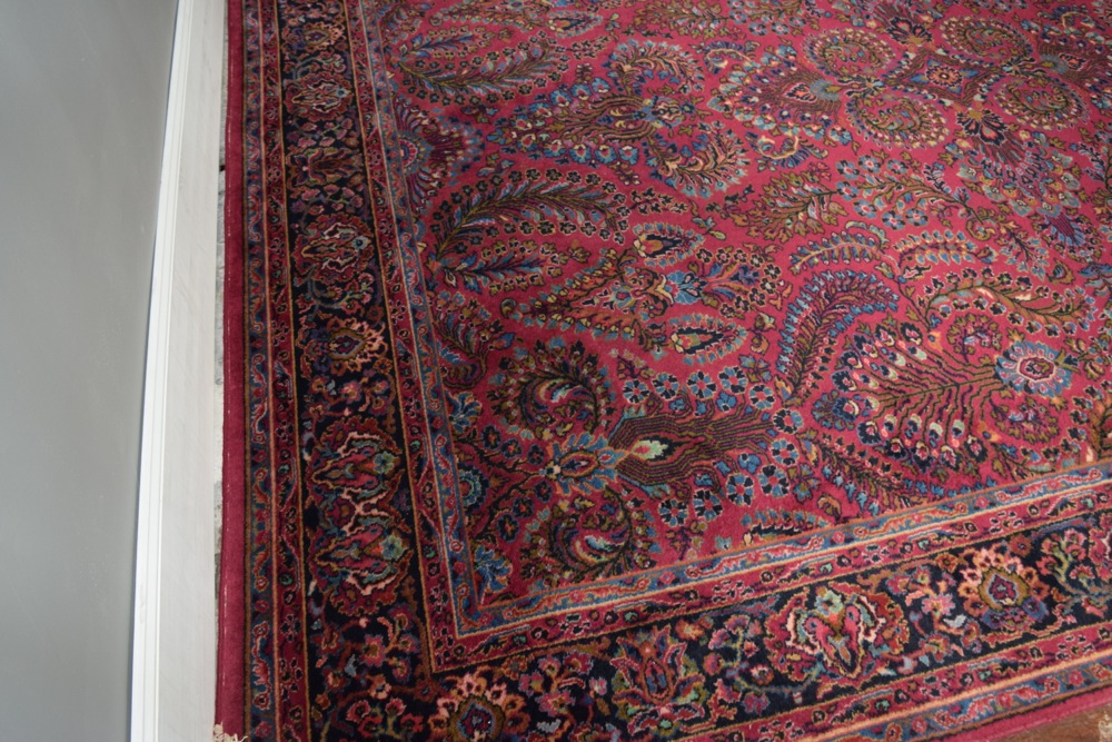 Large Vintage Karastan Sarouk Wool Area Rug