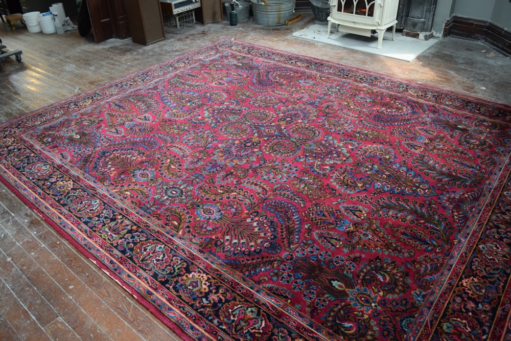 Large Vintage Karastan Sarouk Wool Area Rug