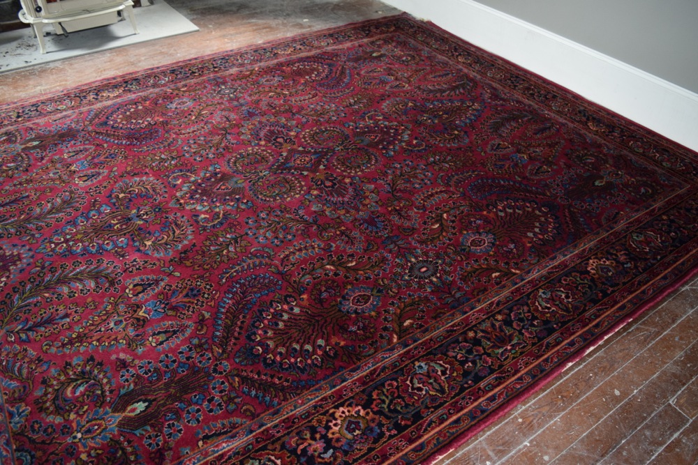 Large Vintage Karastan Sarouk Wool Area Rug