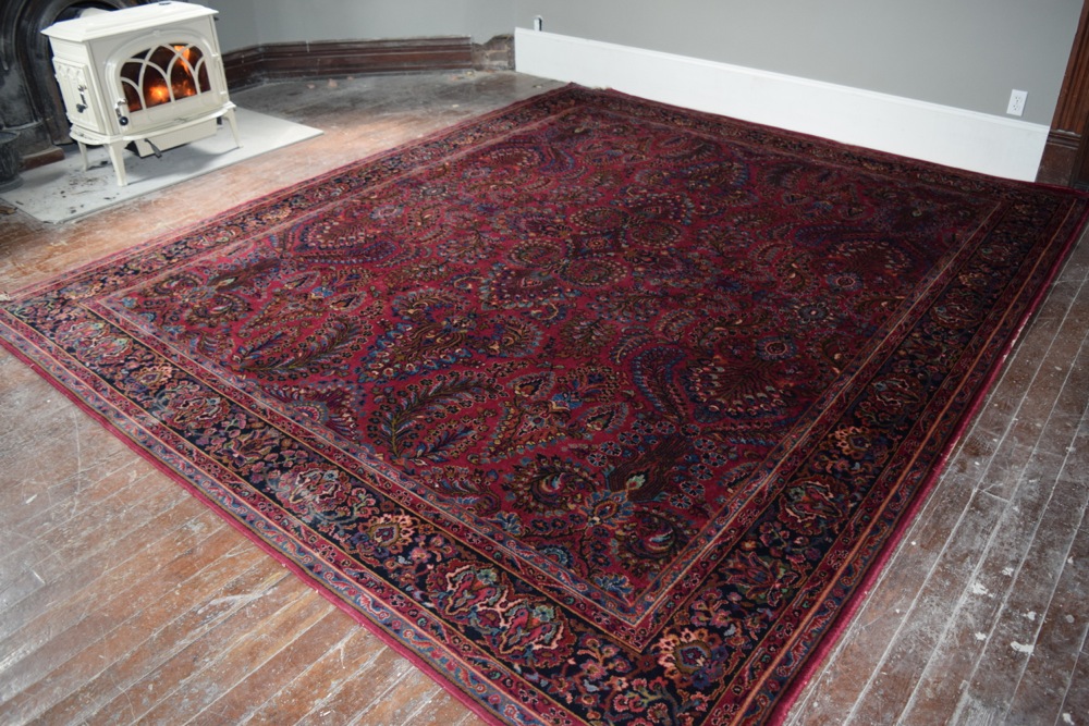 Large Vintage Karastan Sarouk Wool Area Rug