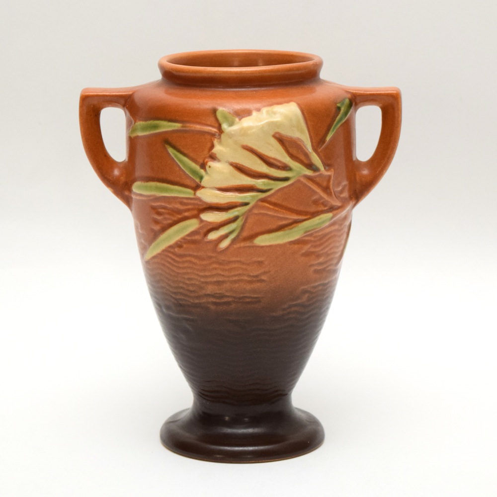 Vintage Roseville Freesia Amphora Vase