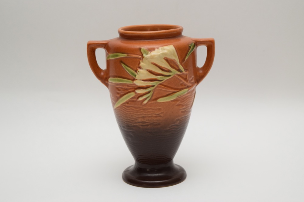 Vintage Roseville Freesia Amphora Vase