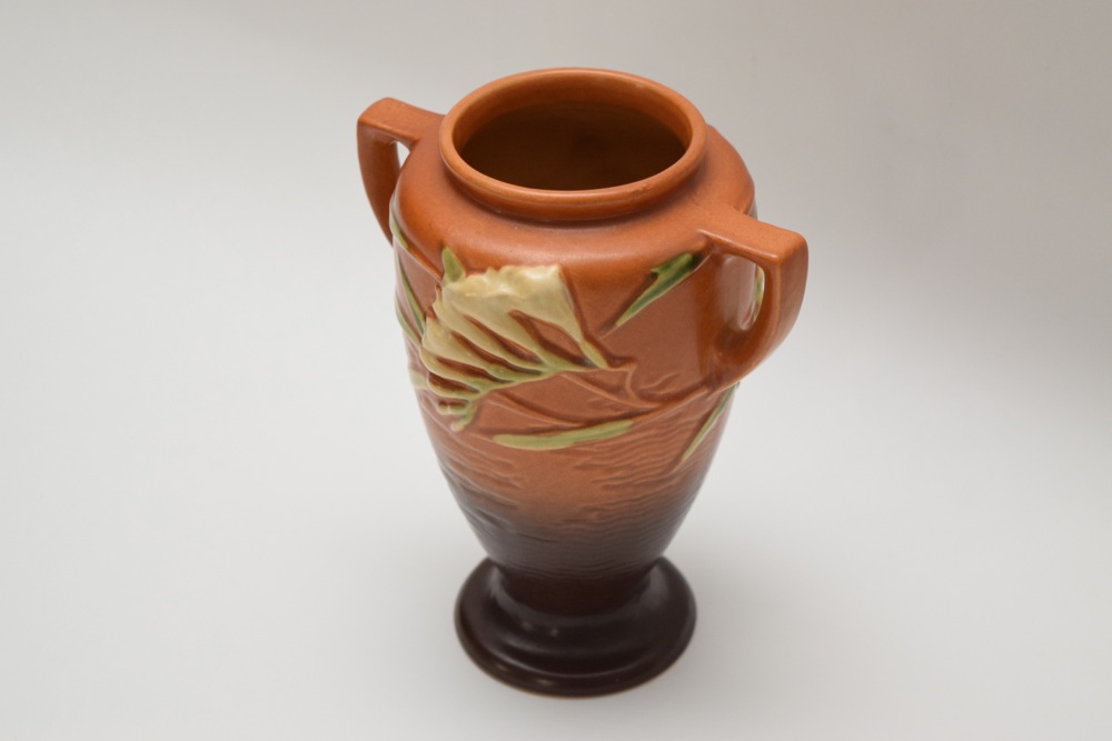 Vintage Roseville Freesia Amphora Vase